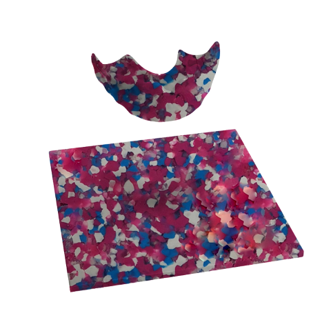 Mouthguard blanks in marbled patterns