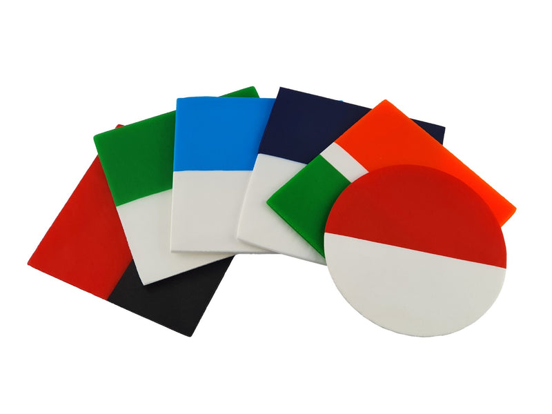 Mouthguard blanks in simple stripe patterns