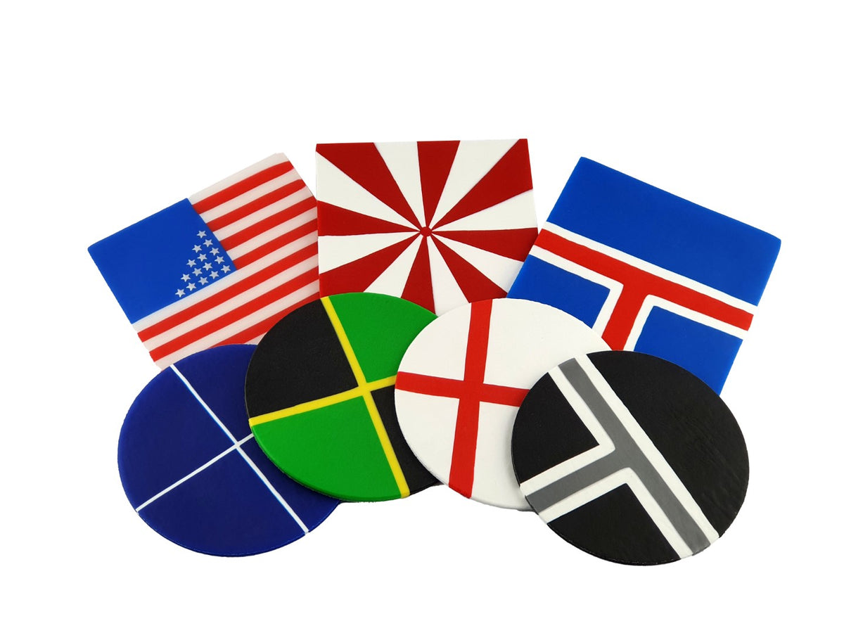 Mouthguard Blanks in Flag Patterns