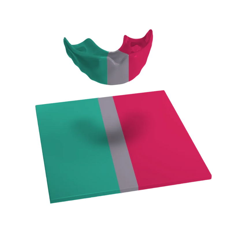 Design Your Own 3 Colour Mouthguard Blank with Wide Centre Stripe