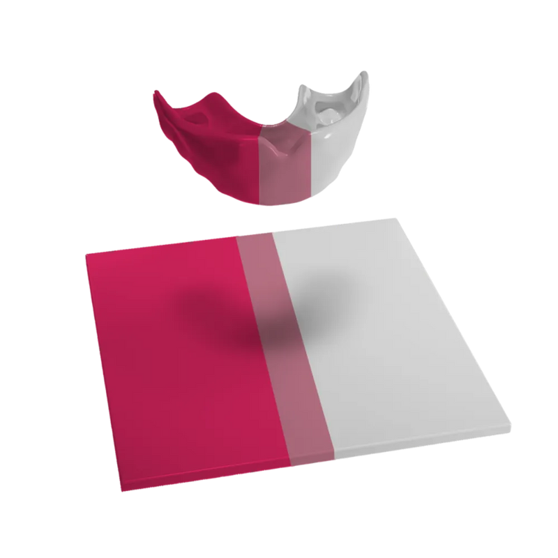 Design Your Own 3 Colour Mouthguard Blank with Wide Centre Stripe