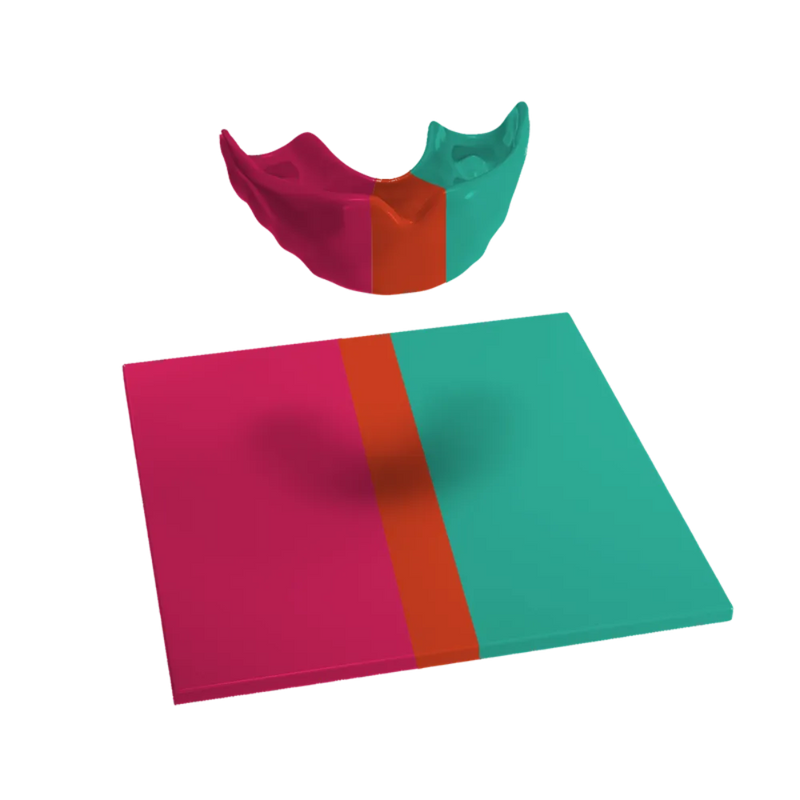 Design Your Own 3 Colour Mouthguard Blank with Wide Centre Stripe