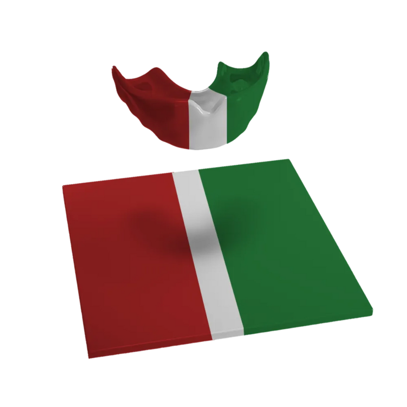 Design Your Own 3 Colour Mouthguard Blank with Wide Centre Stripe