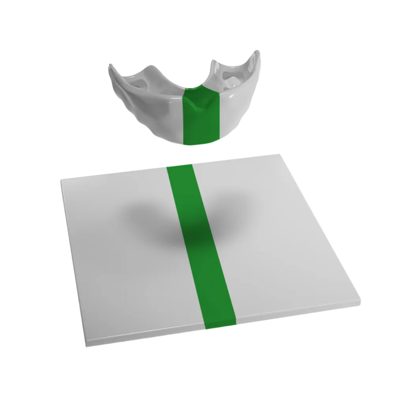 Design Your Own 3 Colour Mouthguard Blank with Wide Centre Stripe