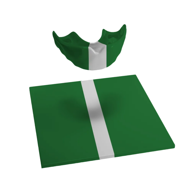 Design Your Own 3 Colour Mouthguard Blank with Wide Centre Stripe