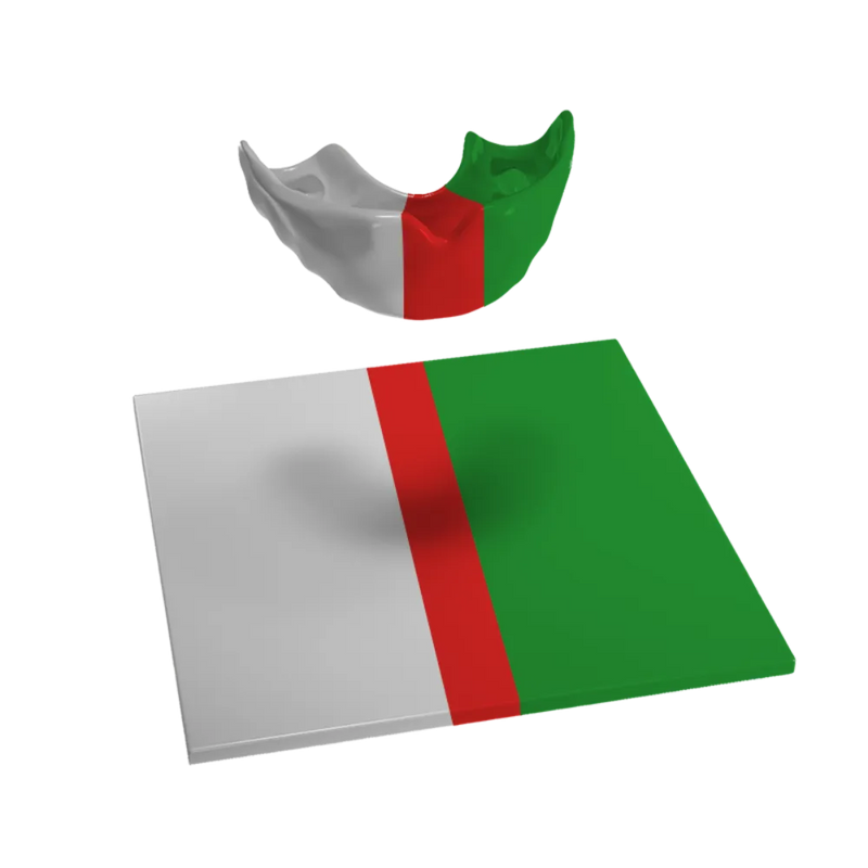 Design Your Own 3 Colour Mouthguard Blank with Wide Centre Stripe