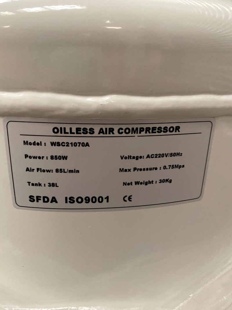 38L Quiet Oil-less Compressor