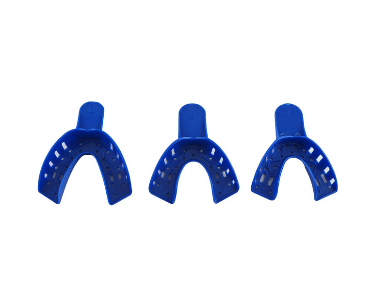 Lower impression trays with fixed handle