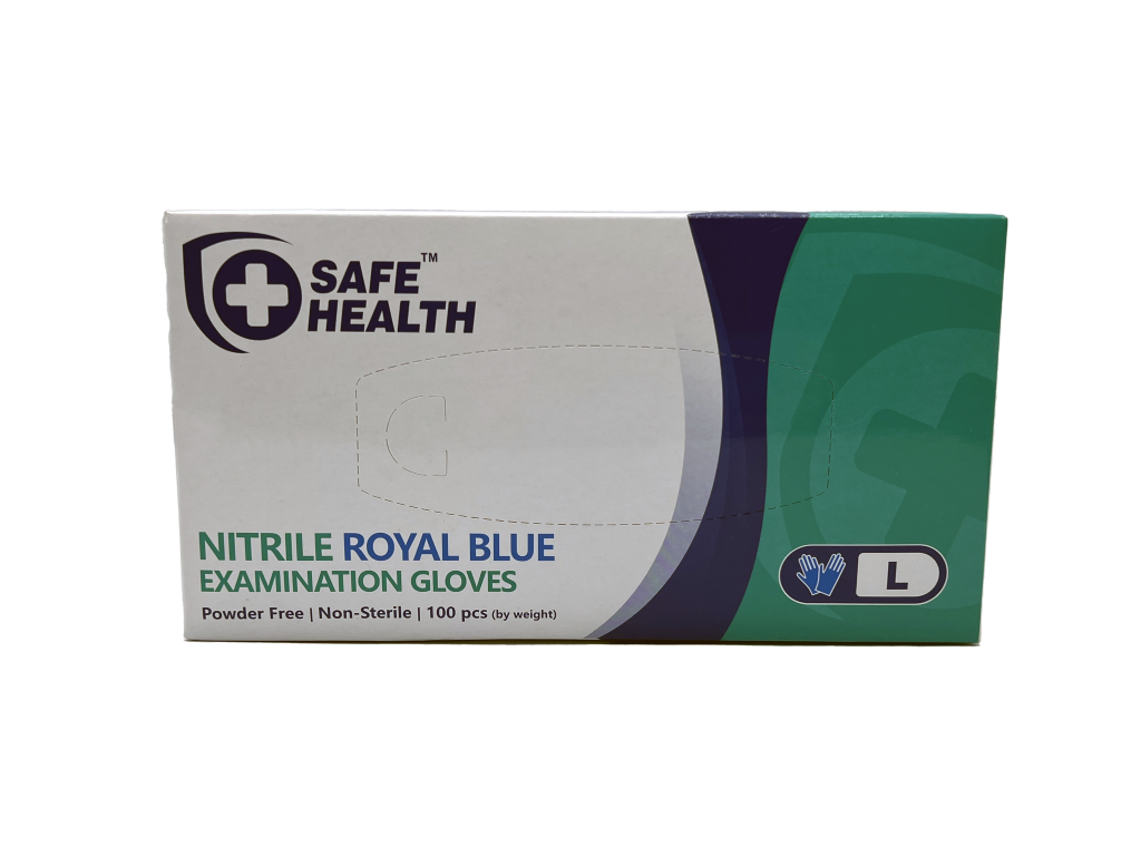 Nitrile Powder Free Examination Gloves (Royal Blue)