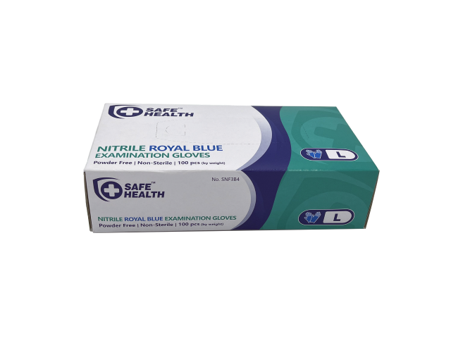 Nitrile Powder Free Examination Gloves (Royal Blue)