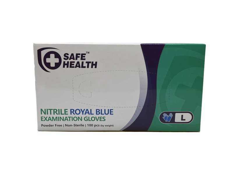 Nitrile Powder Free Examination Gloves (Royal Blue)