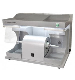 Polishing lathe with suction box