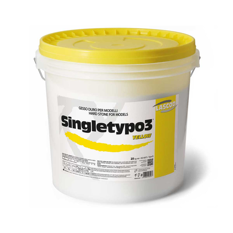 Singletypo 3 hard dental stone, 25 kg - Yellow
