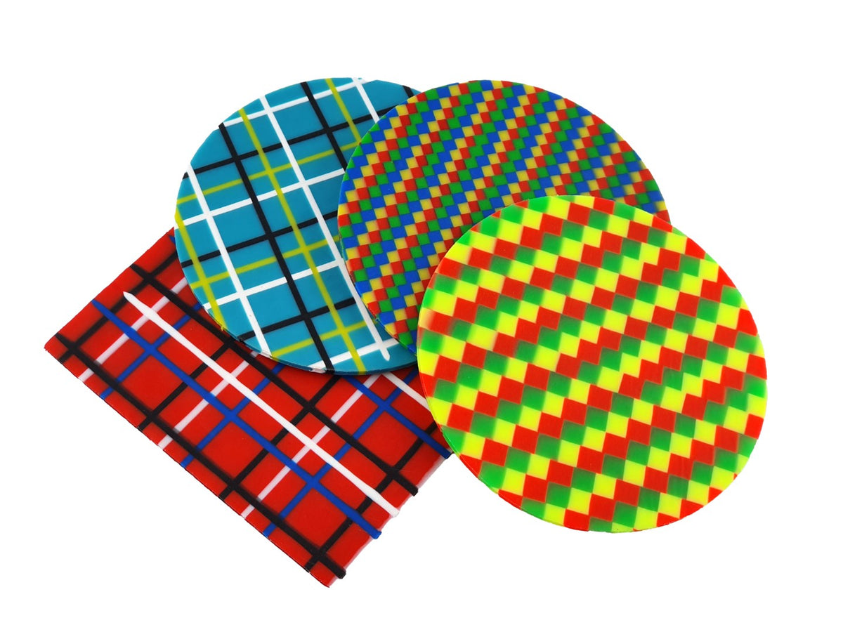 Mouthguard blanks in checked patterns