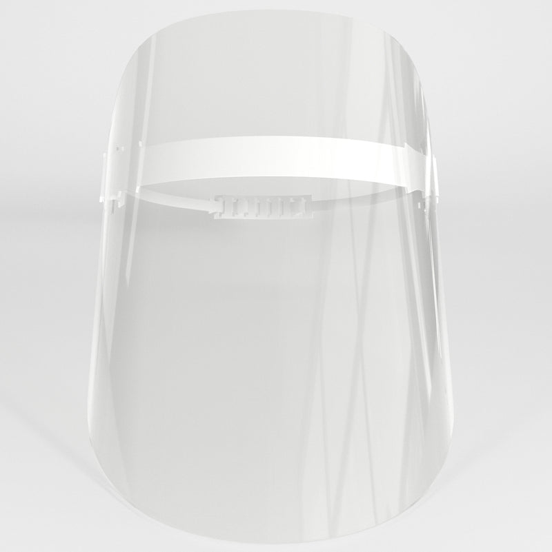Acoshield faceshields with custom prints